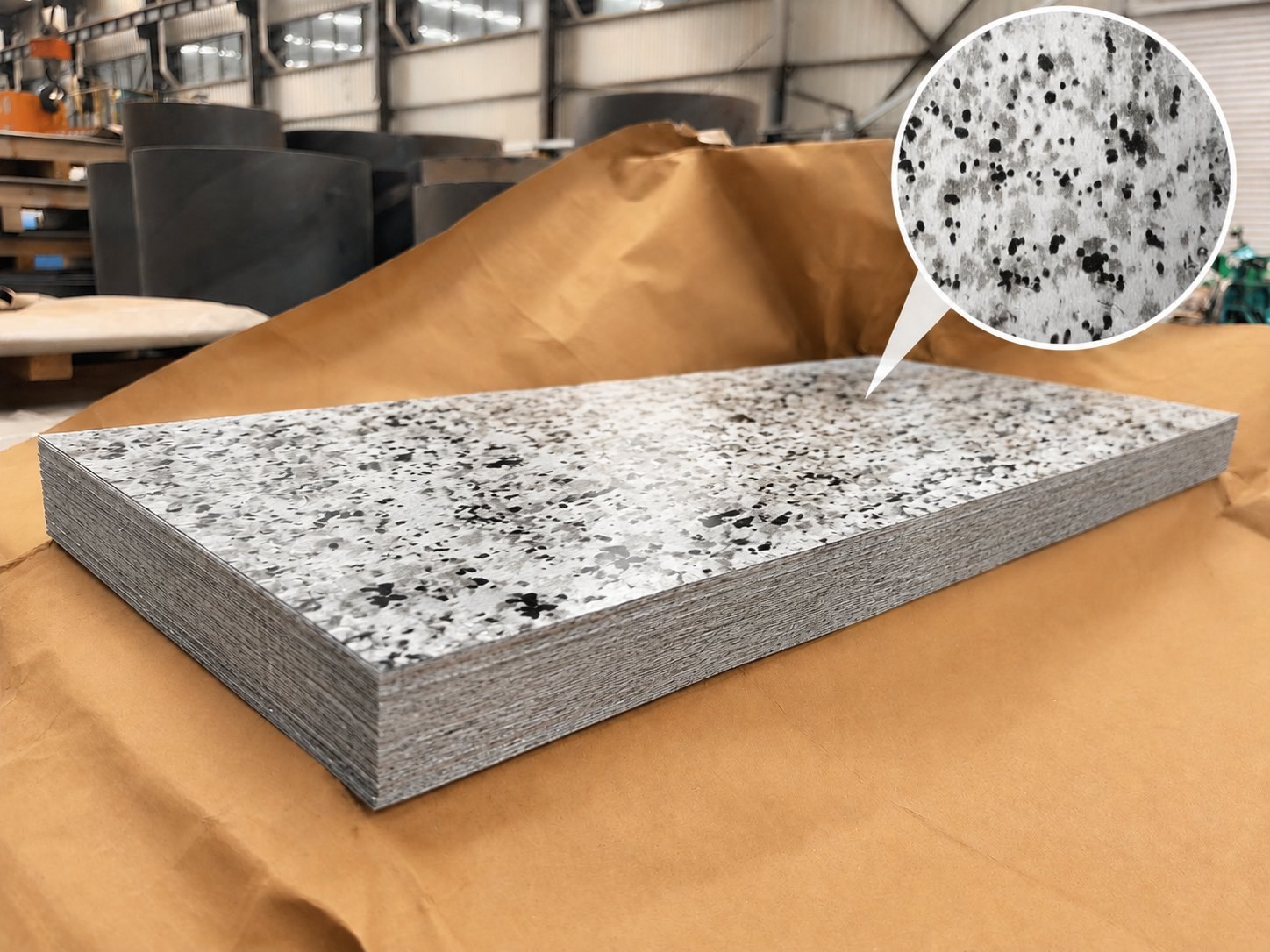 Granite pattern prepainted flat sheet stack