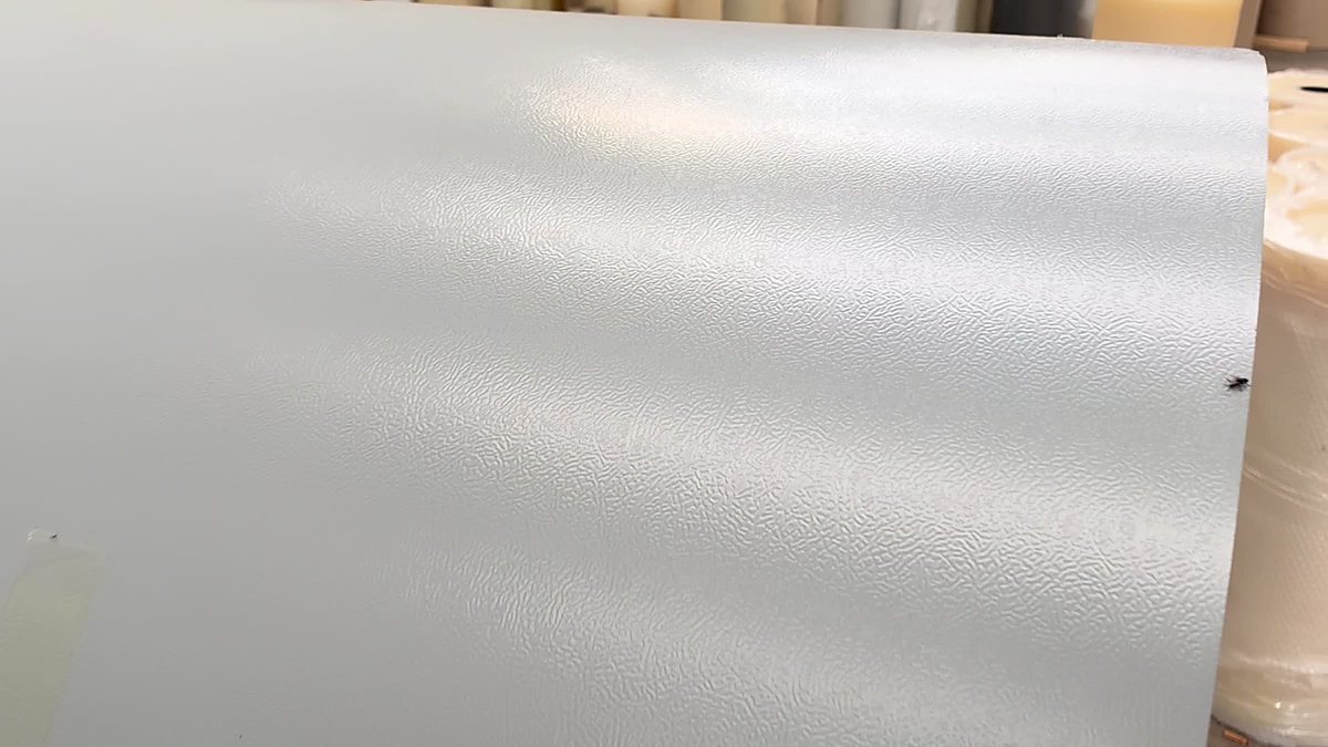 Orange-peel pattern on finished coil